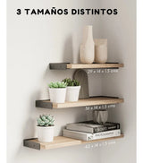 Repisas Flotantes De Madera Multipropósito Kit X3 Colores