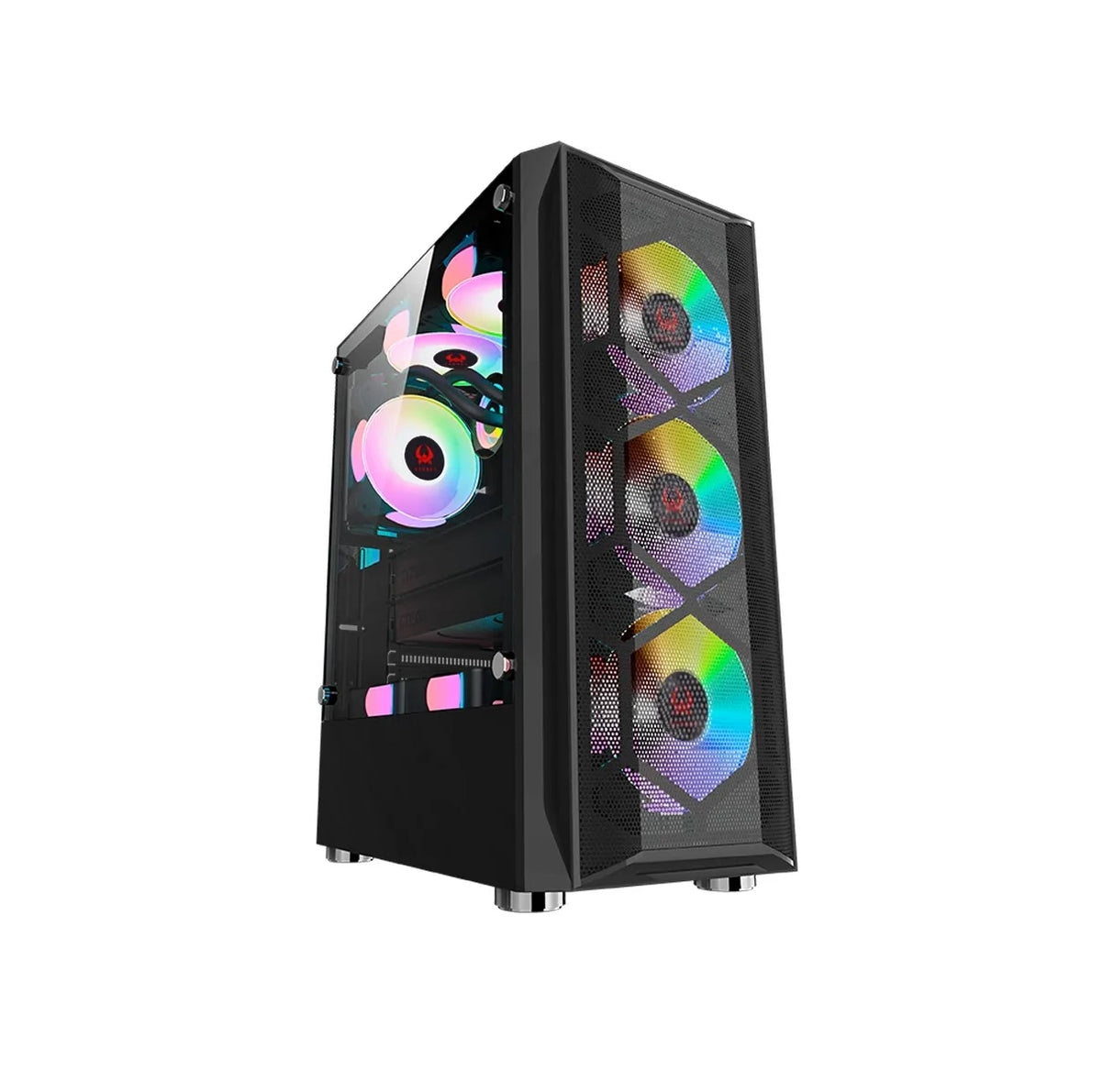 Gabinete Kronos Ice Drilling, Atx, Vidrio, 4 Coolers Rgb