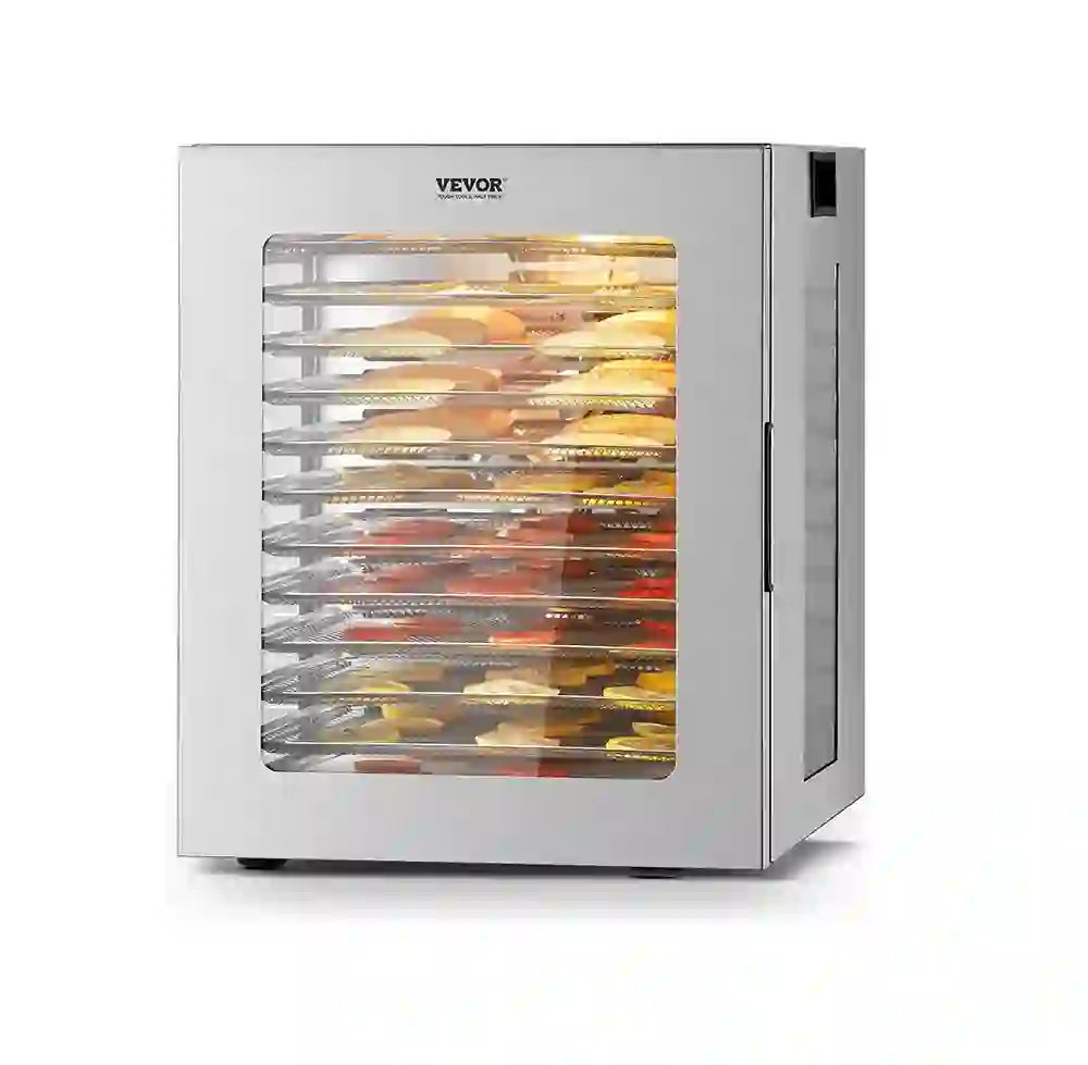 Deshidratador De Alimentos Vevor 12 Bandejas De Acero Inoxidable 120V