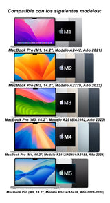 Carcasa Protectora para MacBook Pro 14,2” M1 M2 M3 M4 M5