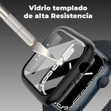 Carcasa Para Apple Watch Con Vidrio Templado Premium