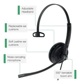 Audífonos Yealink YHS34 Lite Mono con Micrófono RJ9