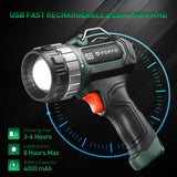FORTO ASP1400 Linterna LED Recargable 1400 Lúmenes – Enfoque Ajustable 823 m