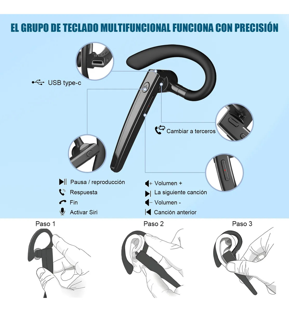 Audífonos Deportivos Manos Libres Inalámbricos Bluetooth Ace