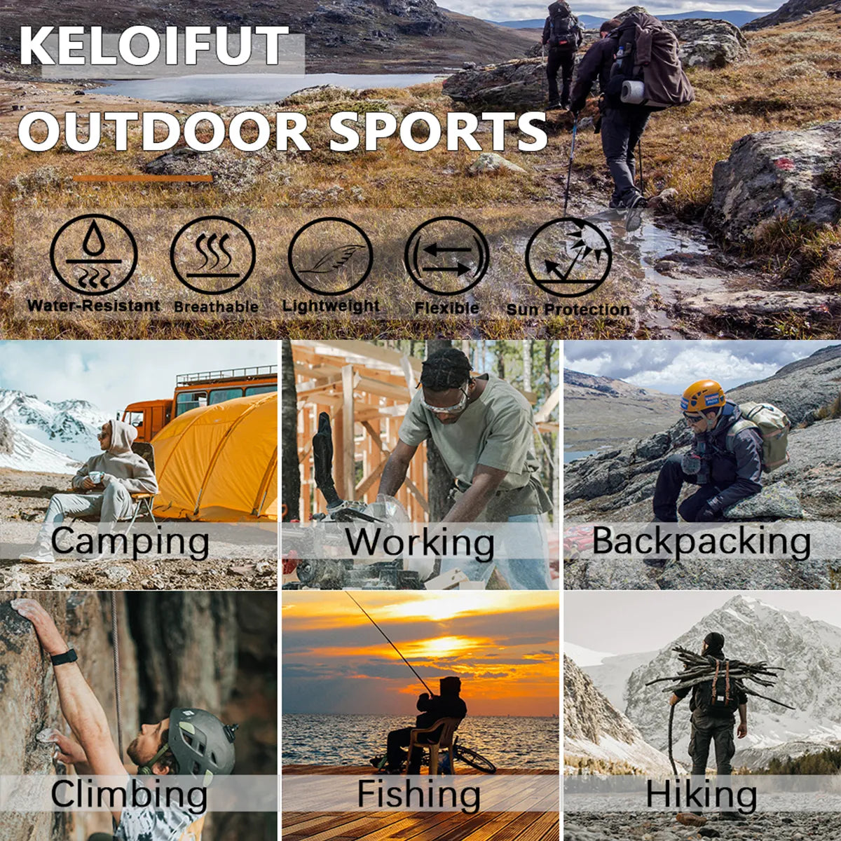 Pantalon Trekking Outdoor Hombres Desmontable Secado Rápido