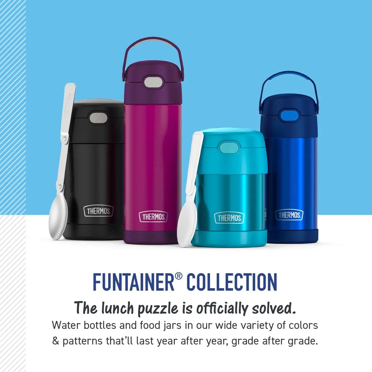 Tarro De Comida Thermos Funtainer, 300 Ml, Acero Inoxidable