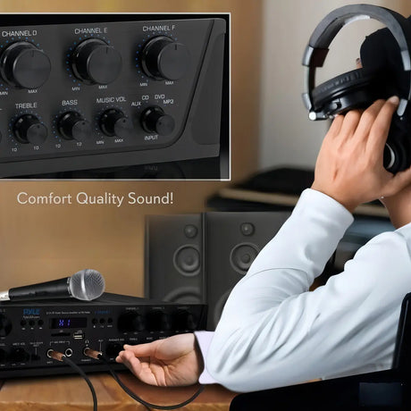 Amplificador Pyle PTA66BT Bluetooth 6 Canales 600 W con USB y SD