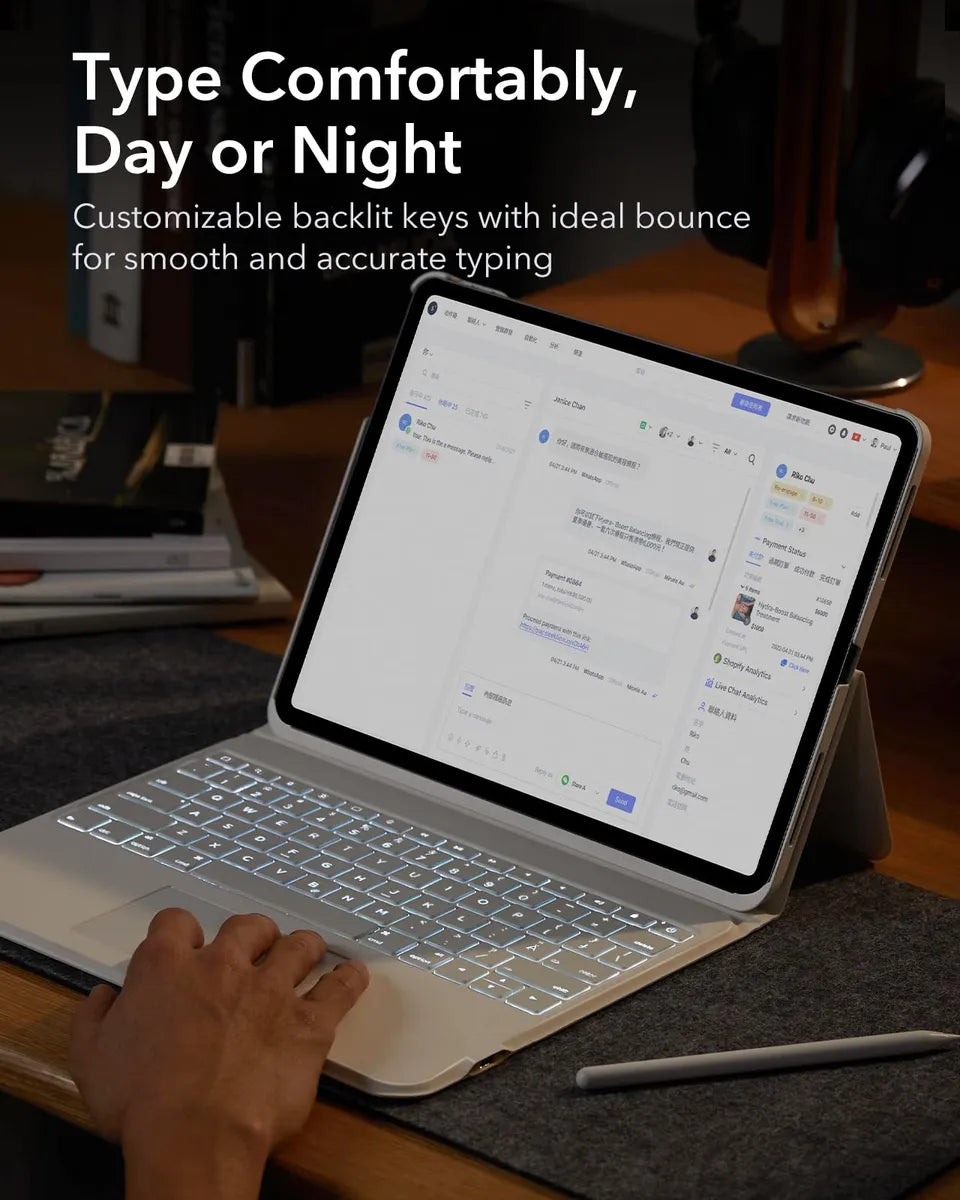 Funda con Teclado y Trackpad, Teclado Magnético Desmontable para iPad Pro de 13 Pulgadas (M5/M4, 2025/2024)