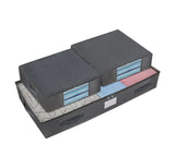 Organizador De Ropa Bajo Cama  Almacenamiento Set X 3 Gris Claro