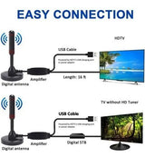 Antena TV Digital Terrestre Interior HD 4K USB Amplificada Aspor