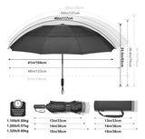 Paraguas G4Free de Golf Compacto 46" | Resistente al Viento | Apertura Automática | 10 Varillas
