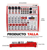 Bomge De 12 Canales Consola Mixer Audio 48 Fx Bt Usb Eq