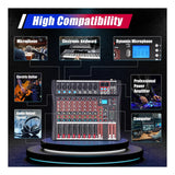 Mezclador Profesional De 8 Canales, Consola De Sonido