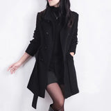 Chaqueta Abrigo con Botones y Cinturón para Mujer | Estilo Trench Casual