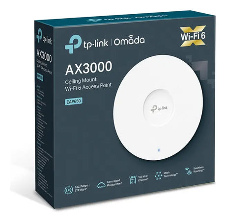 Access Point TP-Link EAP650 AX3000 WiFi 6 Omada PoE+ Mesh