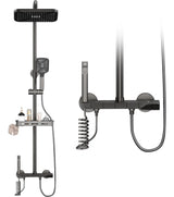 Columna ducha gris pistola con llave de piano