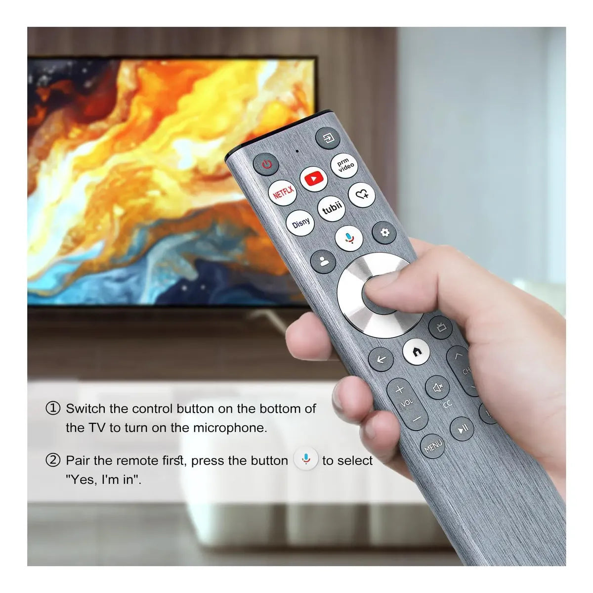 Control Remoto por Voz AIDITIYMI ERF6A80 Compatible con Hisense Smart TV