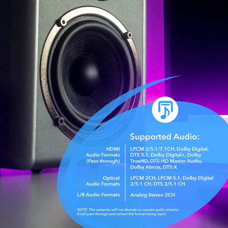 Convertidor de Audio Orei 4k 60hz 18g Hdmi 2.0