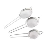 Set 3 Coladores Acero Inoxidable 10, 8,5, 7cm