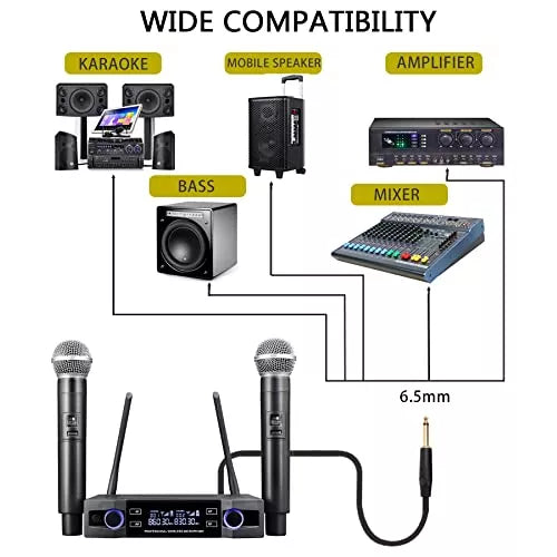 Micrófono Inalámbrico, Profecional UHF