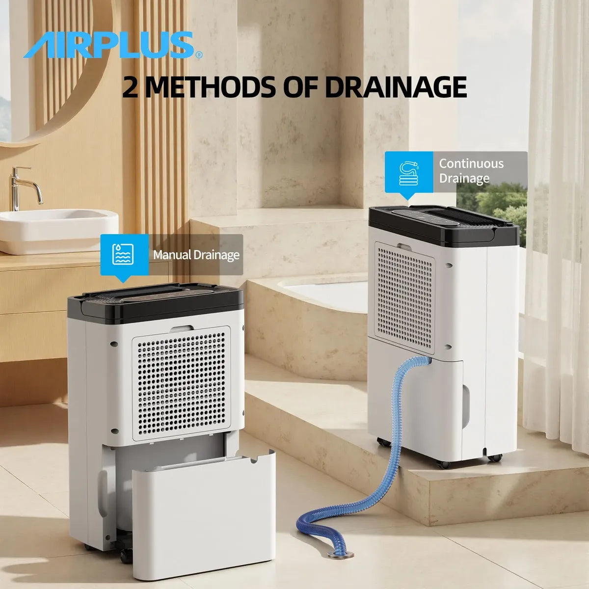 Deshumidificador AIRPLUS 80 Pintas para Hasta 5.000 Pies² – 400 W – 120V