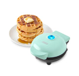 Mini Waffle Maker Dash 4 Antiadherente Aqua
