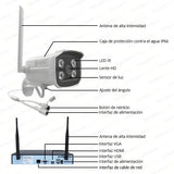 Kit De Seguridad Wifi Nvr 8ch+4 Camaras Bullet 3mp Jdvision