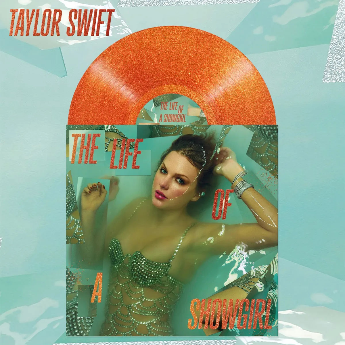Taylor Swift - The Life Of A Showgirl: Sweat And Vanilla Perfume - Vinilo (lp) Portofino Orange Glitter
