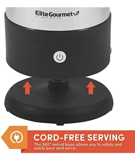 Cafetera Percoladora Eléctrica Elite Gourmet EC812 Acero Inoxidable 12 Tazas (120V)