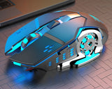 Mouse Gamer Inalámbrico Silencioso Y Recargable Con Luz Led