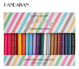 20 unidades Delineador Lápiz Ojos Color Retráctil Resistente Agua Handaiyan