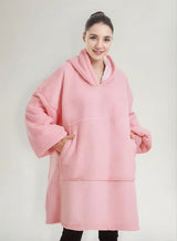 Maxi Polerón Manta Sherpa con Capucha | Chiporro Polar | Talla Única |