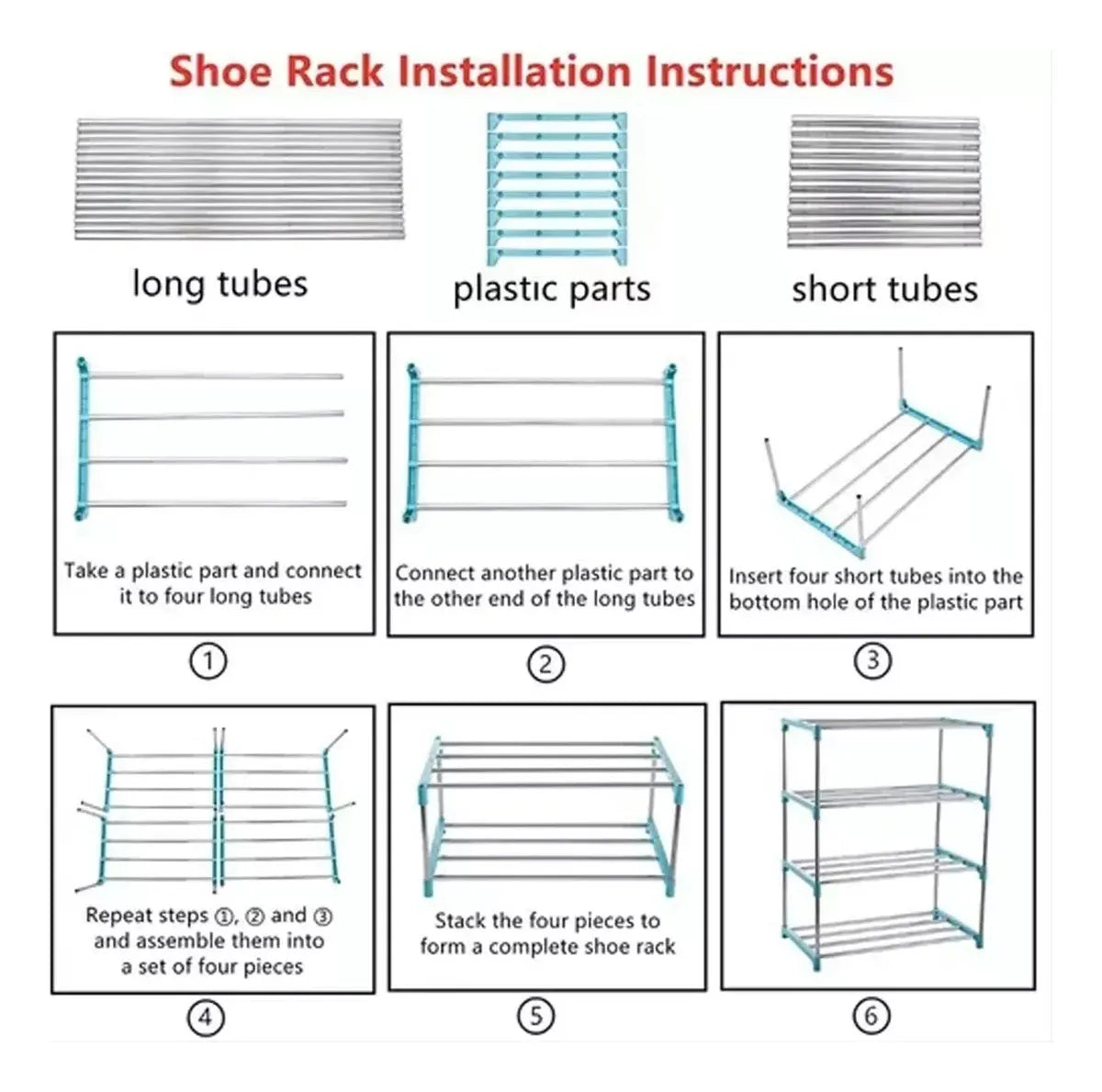 Zapatera Organizador De Zapatos Rack 3 Niveles Para 6 Pares