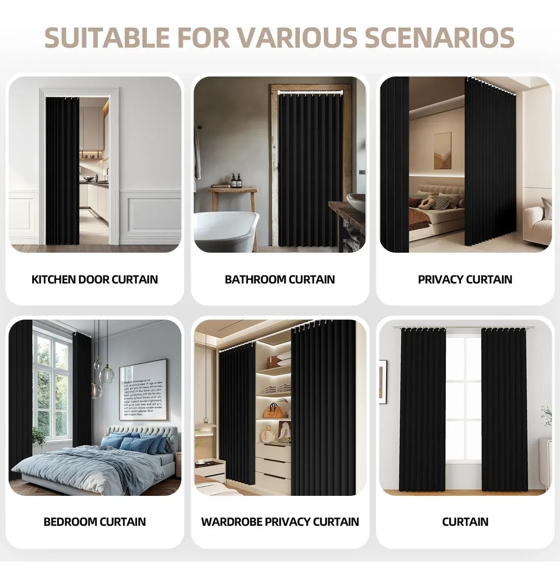 Cortina Magnética para Puerta Diseño Acordeón – Visillo
