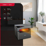 Estufa Infrarroja 2 En 1 Thor Silver 1500 Wifi Color Gris oscuro