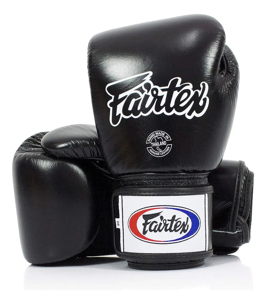 Guantes de Boxeo Fairtex BGV1 Black | Cuero Premium para Boxeo y Muay Thai