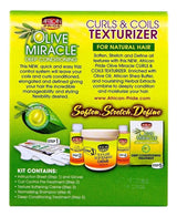 African Pride Olive Miracle Texturizer Curl Kit – Kit de Rizos y Bobinas