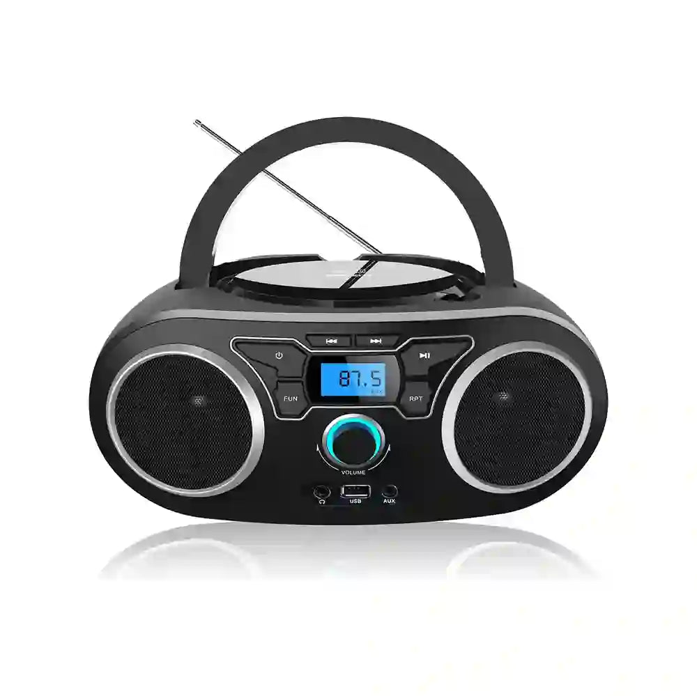 Reproductor Portátil Wiithink Bluetooth / Radio FM / CD / USB – Negro
