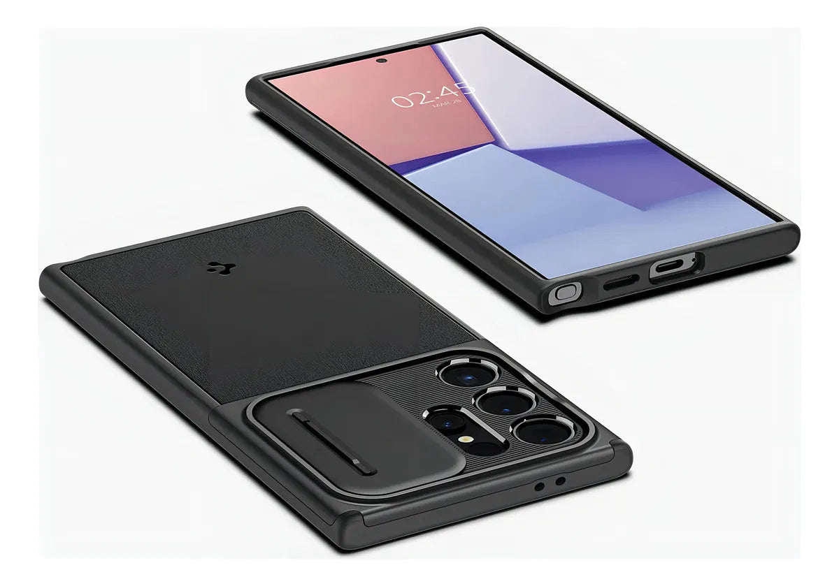 Funda Para Samsung S24 Ultra Spigen Optik Armor Híbrida Color Negro Liso