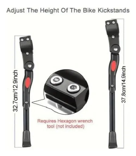 Pata De Apoyo Para Bicicleta Ajustable Soporte Aluminio
