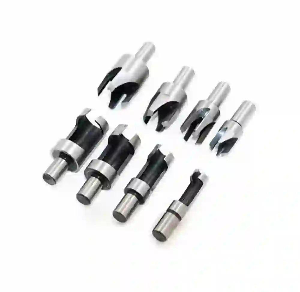 Set 8 Brocas Cortadoras de Tapón o Tarugo para Madera