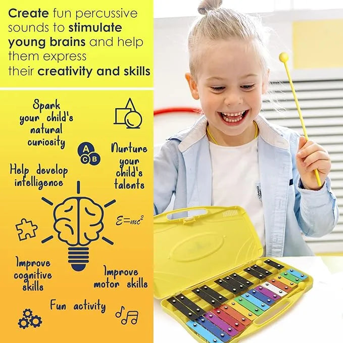 Metalofono 25 Notas Infantil, Escolar Pre-escolar