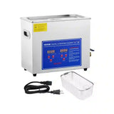VEVOR Limpiador Ultrasónico 6 L, 40 kHz, con Temporizador Digital y Calentador – 120 V