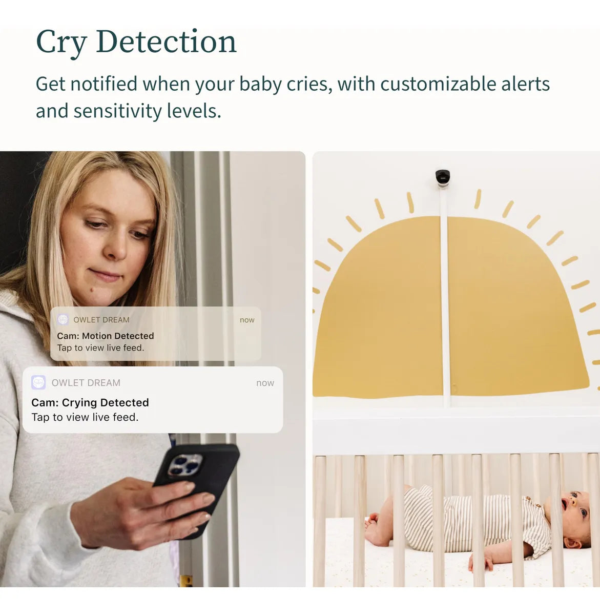 Smart Baby Monitor Camera Owlet Cam 2 W/ Hd Video & Audio