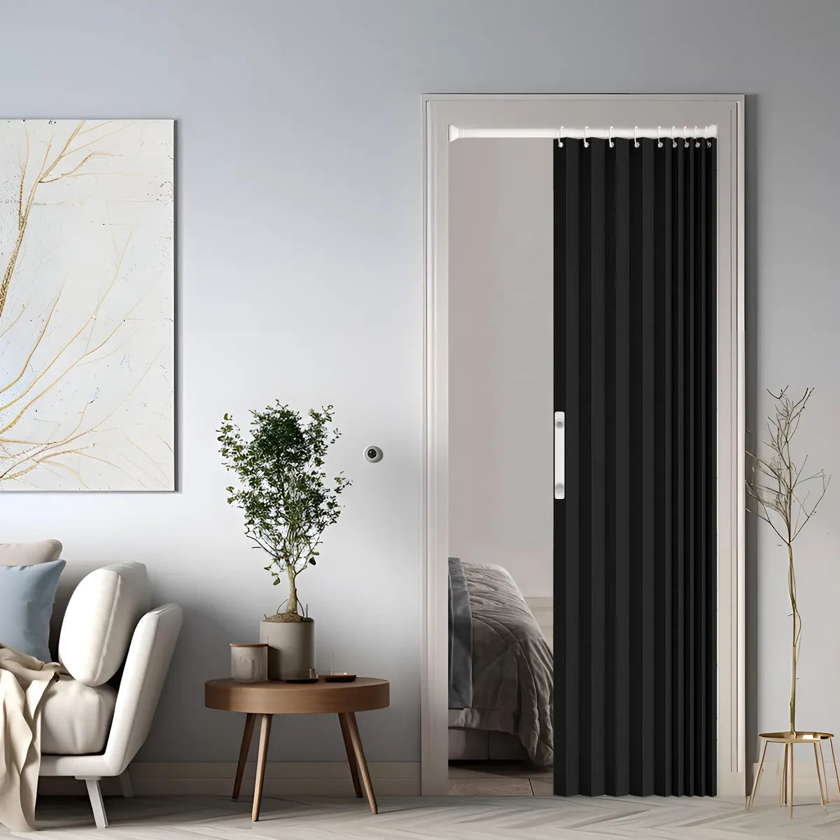 Cortina Magnética para Puerta Diseño Acordeón – Visillo