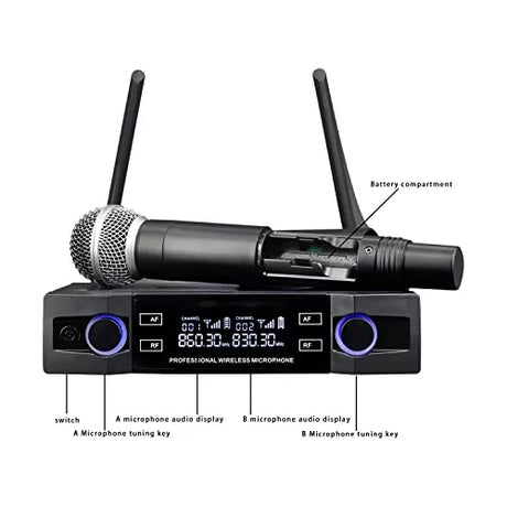 Micrófono Inalámbrico, Profecional UHF