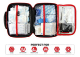 SHBC Kit de Primeros Auxilios 228 Piezas – Estuche EVA Impermeable Rojo