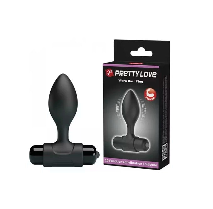 Tapón anal de silicona supersuave y aterciopelado con vibrador