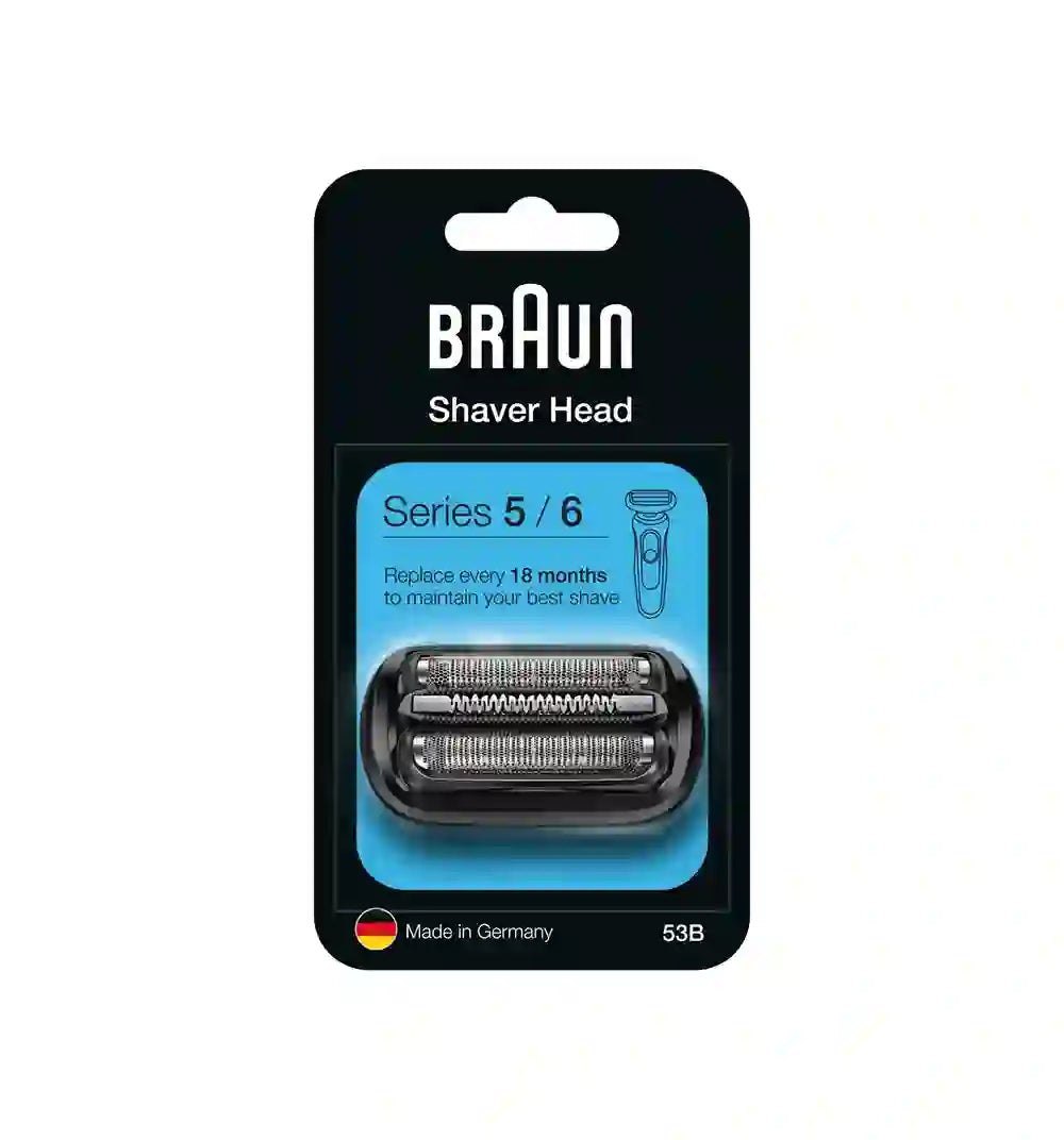 Cabezal De Repuesto Braun 53b Para Afeitadora Series 5 Y 6 Negro