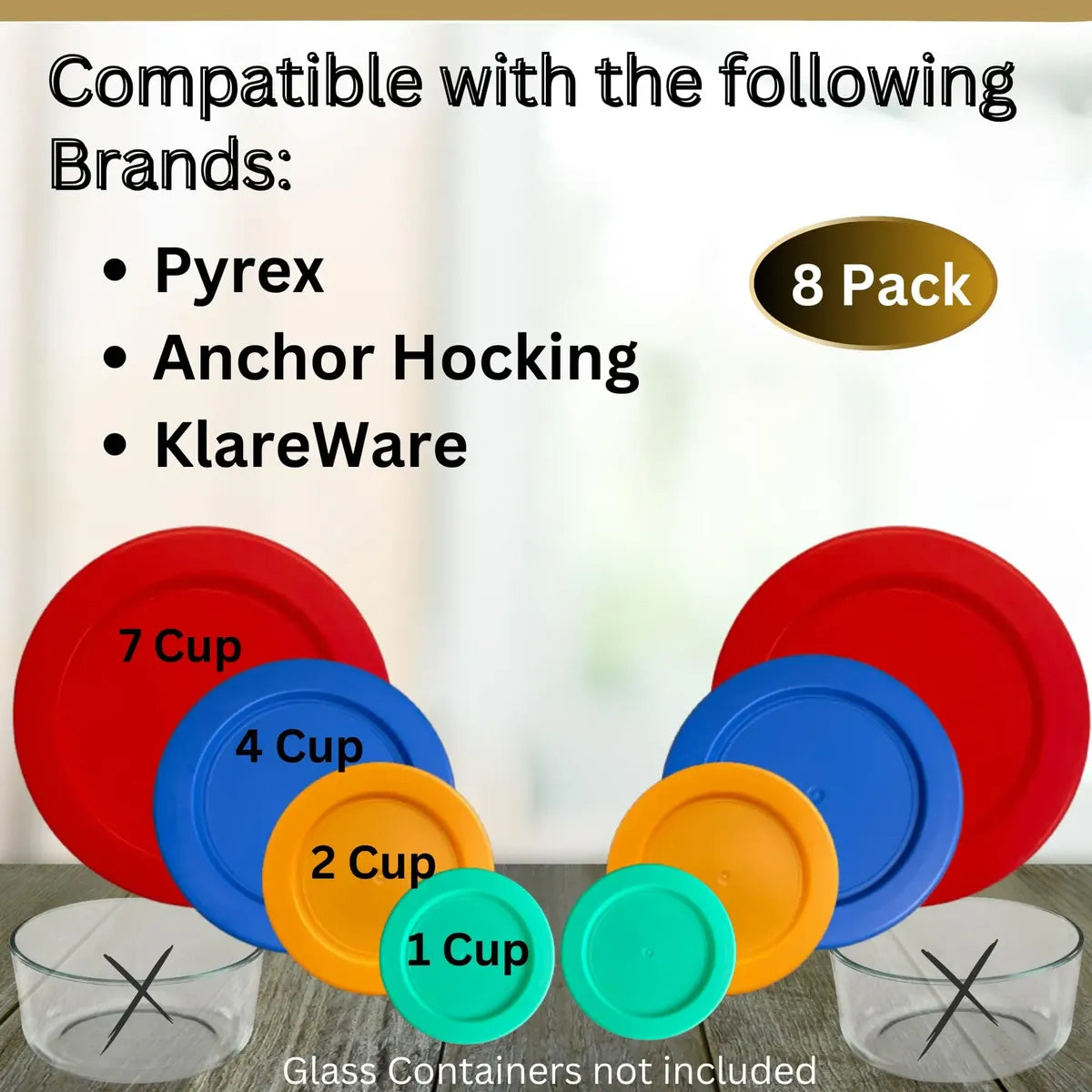 Tapas de Repuesto Klare Ware para Pyrex, Anchor Hocking y KlareWare